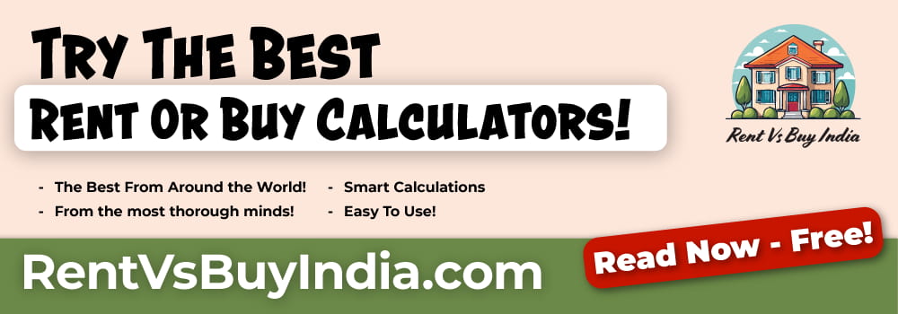 Comparison of different rent vs buy calculators on a computer screen